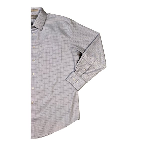 Nordstrom's Shirt Men's Long Sleeve Casual Button Up Checkered Collared Blue Lg - Picture 6 of 11